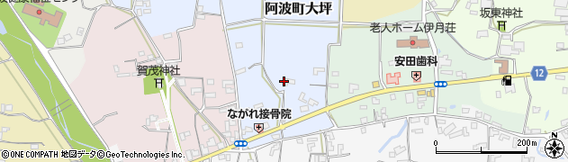 徳島県阿波市阿波町大坪周辺の地図