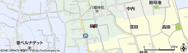 徳島県徳島市国府町井戸前野周辺の地図