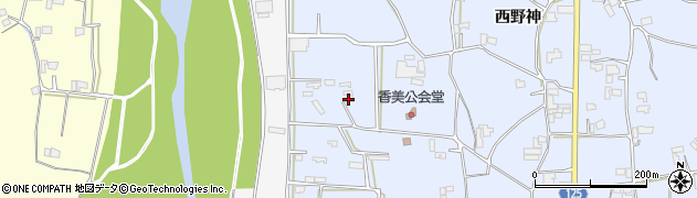 徳島県阿波市市場町香美（西原）周辺の地図