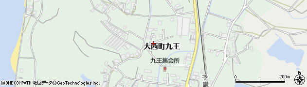 愛媛県今治市大西町九王周辺の地図