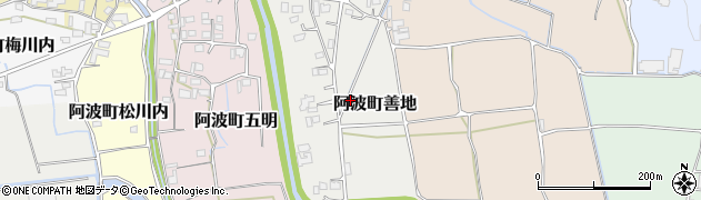 徳島県阿波市阿波町善地周辺の地図