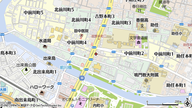〒770-0802 徳島県徳島市吉野本町の地図