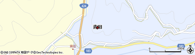 和歌山県有田川町（有田郡）青田周辺の地図
