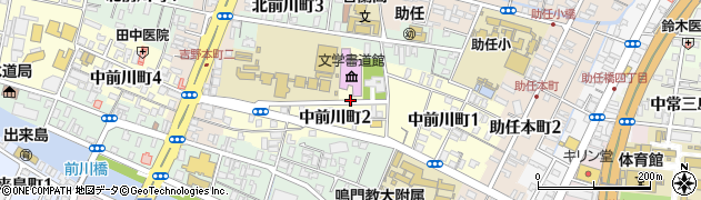 徳島県徳島市中前川町周辺の地図