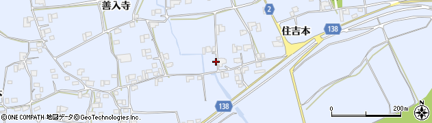 徳島県阿波市市場町香美住吉本173周辺の地図