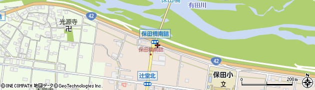 保田橋南詰周辺の地図