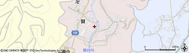 和歌山県有田郡有田川町賢58周辺の地図