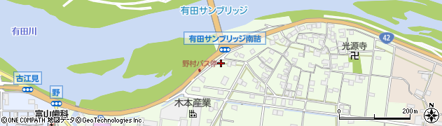 和歌山県有田市野177周辺の地図