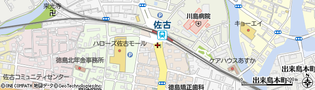 佐古駅前周辺の地図