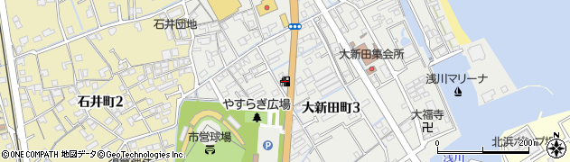 ＥＮＥＯＳ大新田ＳＳ周辺の地図