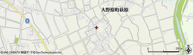 香川県観音寺市大野原町萩原1952周辺の地図