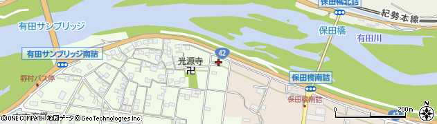 和歌山県有田市野4周辺の地図
