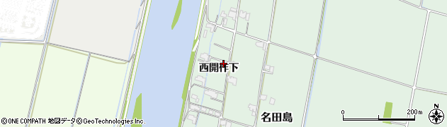 山口県山口市名田島西開作下周辺の地図