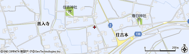 徳島県阿波市市場町香美住吉本周辺の地図