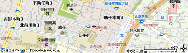 徳島県徳島市下助任町1丁目21周辺の地図
