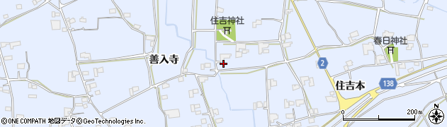 徳島県阿波市市場町香美住吉本182周辺の地図