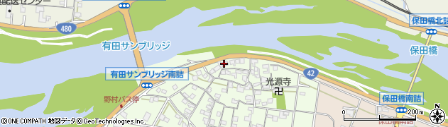 和歌山県有田市野77周辺の地図