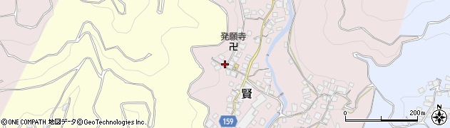 和歌山県有田郡有田川町賢234周辺の地図