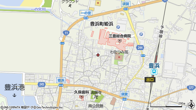 〒769-1601 香川県観音寺市豊浜町姫浜の地図