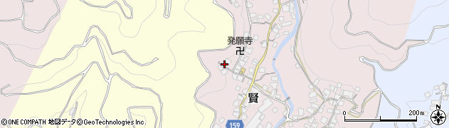和歌山県有田郡有田川町賢233周辺の地図