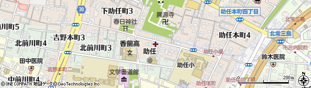 徳島県徳島市下助任町2丁目21周辺の地図