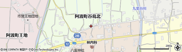 徳島県阿波市阿波町谷島北周辺の地図