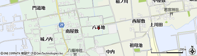 徳島県徳島市国府町井戸（八斗地）周辺の地図