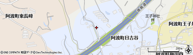 徳島県阿波市阿波町日吉谷周辺の地図