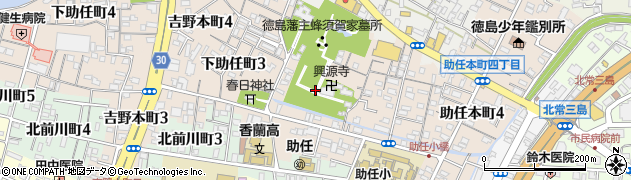 徳島県徳島市下助任町周辺の地図
