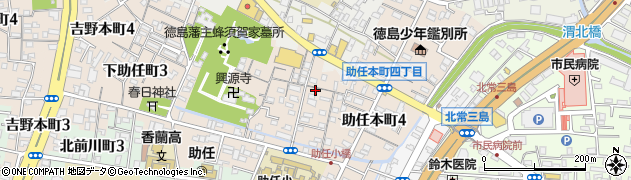 徳島県徳島市下助任町1丁目12周辺の地図