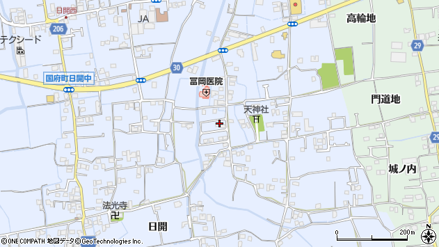 〒779-3117 徳島県徳島市国府町日開の地図