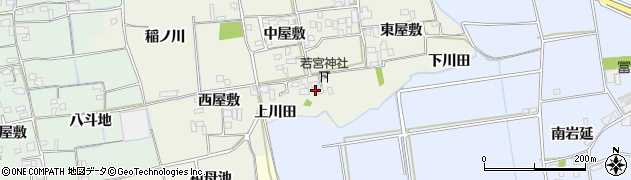 徳島県徳島市国府町北岩延南屋敷周辺の地図