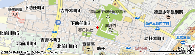 徳島県徳島市下助任町2丁目34周辺の地図