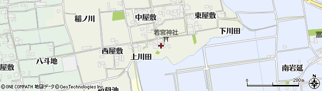 徳島県徳島市国府町北岩延（南屋敷）周辺の地図