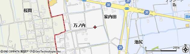 徳島県徳島市国府町桜間万ノ内周辺の地図