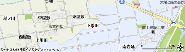 徳島県徳島市国府町北岩延（下川田）周辺の地図