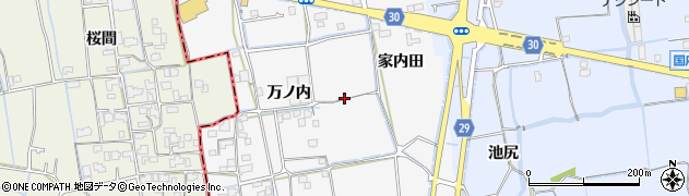 徳島県徳島市国府町桜間（万ノ内）周辺の地図