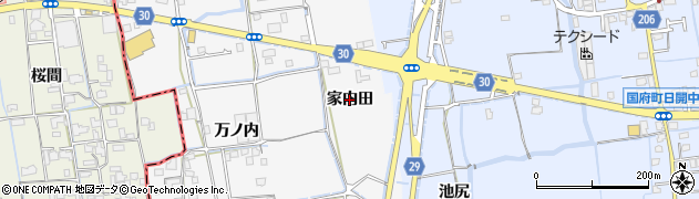 徳島県徳島市国府町桜間（家内田）周辺の地図