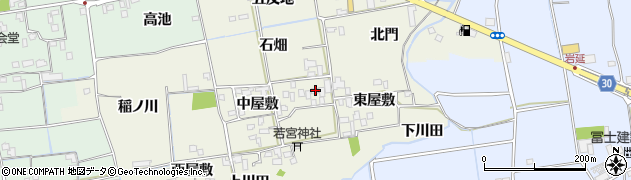徳島県徳島市国府町北岩延中屋敷23周辺の地図
