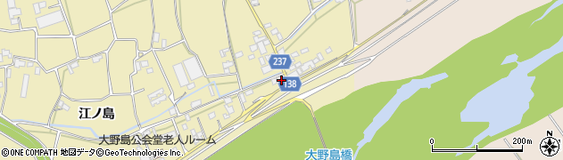 徳島県阿波市市場町大野島（東島）周辺の地図