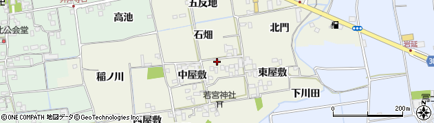 徳島県徳島市国府町北岩延中屋敷27周辺の地図