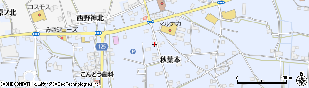 徳島県阿波市市場町香美秋葉本90周辺の地図