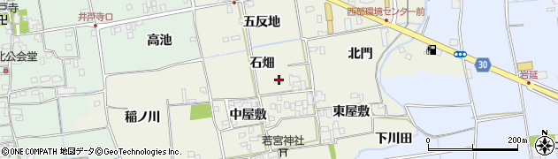 徳島県徳島市国府町北岩延周辺の地図