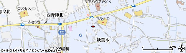 徳島県阿波市市場町香美秋葉本89周辺の地図