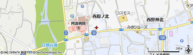 徳島県阿波市市場町市場岸ノ下186周辺の地図