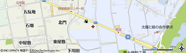 徳島県徳島市国府町北岩延立石周辺の地図