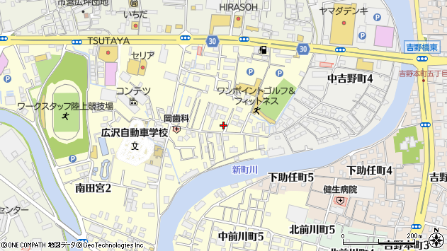 〒770-0004 徳島県徳島市南田宮の地図