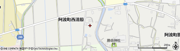 徳島県阿波市阿波町西清原周辺の地図