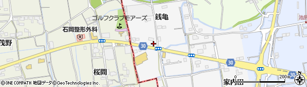 徳島県徳島市国府町桜間（銭亀）周辺の地図