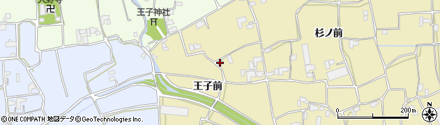 徳島県阿波市市場町大野島（王子前）周辺の地図